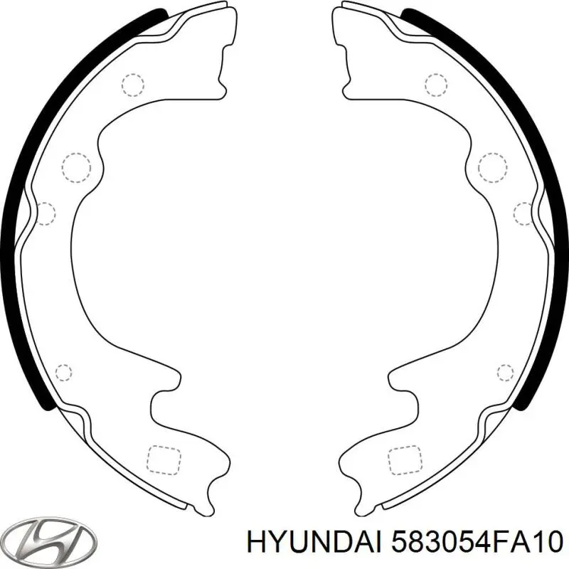 Колодки гальмові задні, барабанні 583054FA10 Hyundai/Kia