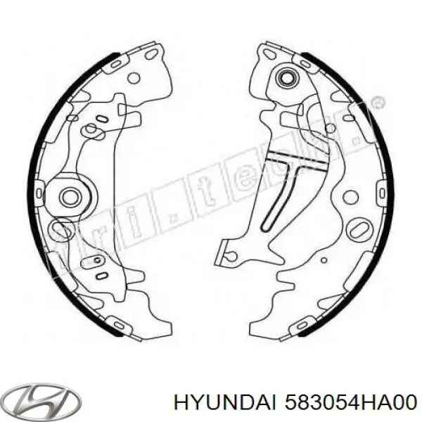 Колодки гальмові задні, барабанні 583054HA00 Hyundai/Kia