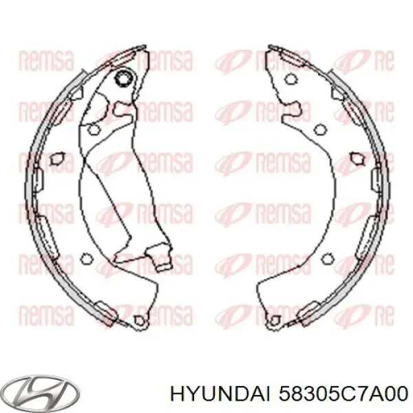 Колодки гальмові задні, барабанні 58305C7A00 Hyundai/Kia