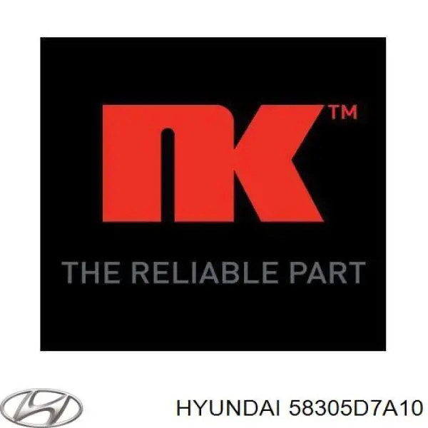Купити 58305D7A10 Hyundai/Kia Гальмівні колодки гальма стоянки