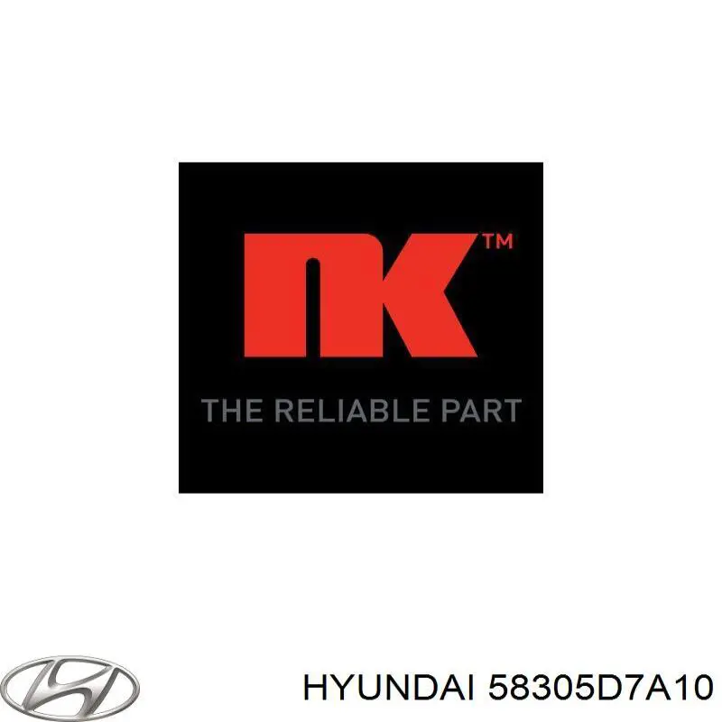 58305D7A10 Hyundai/Kia Гальмівні колодки ручника