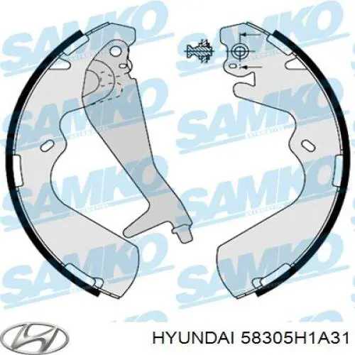 Колодки ручника/стоянкового гальма 58305H1A31 Hyundai/Kia