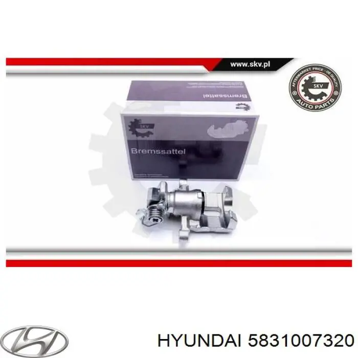 Супорт задній лівий 5831007320 Hyundai/Kia