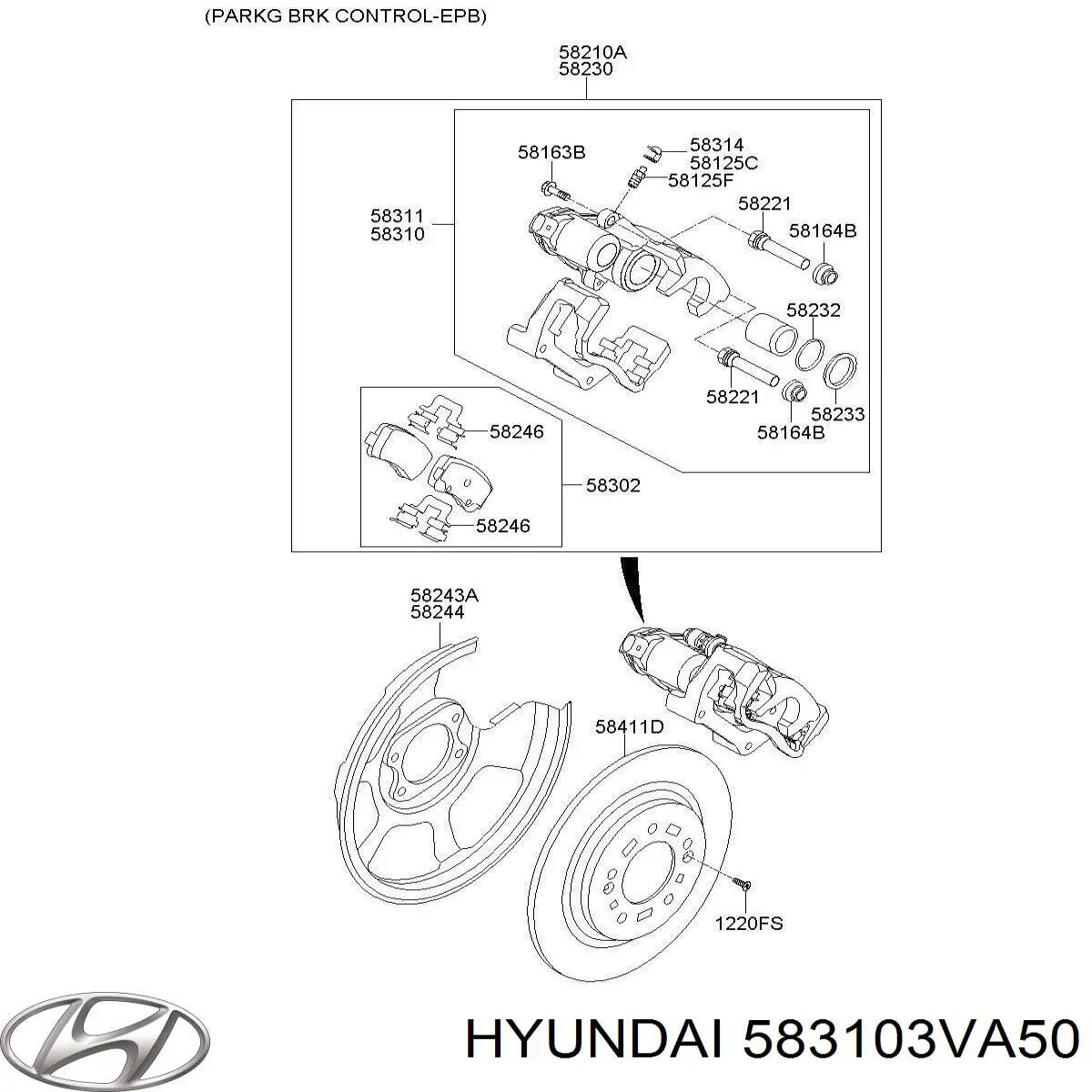  Hyundai/Kia 583103VA50 ціна, від 241.12 USD