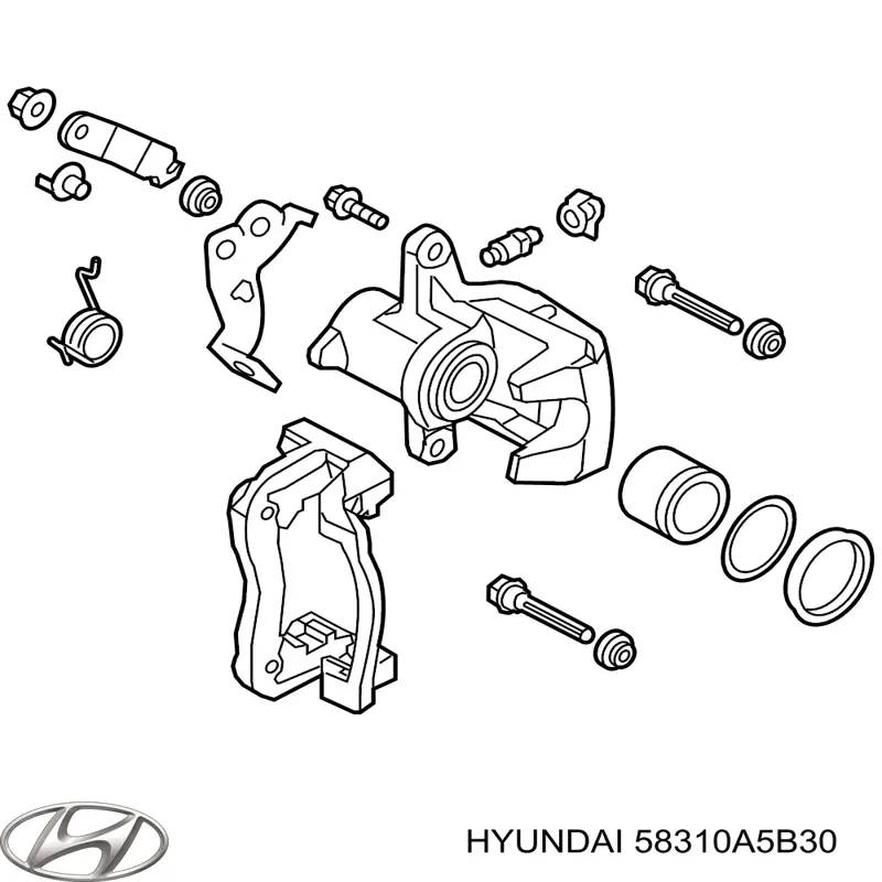 Супорт гальмівний задній лівий Hyundai/Kia 58310A5B30 ціна, від 625.19 USD