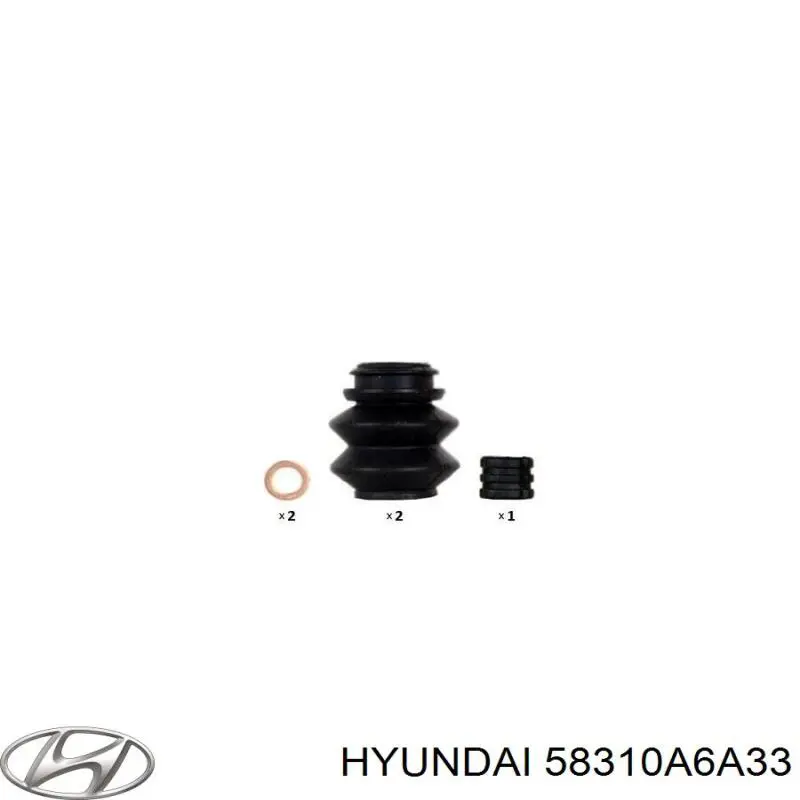 58310A6A33 Hyundai/Kia Супорт гальмівний задній лівий