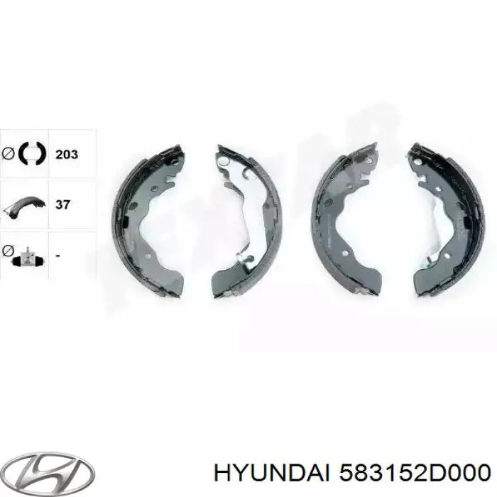 Колодки гальмові задні, барабанні 583152D000 Hyundai/Kia