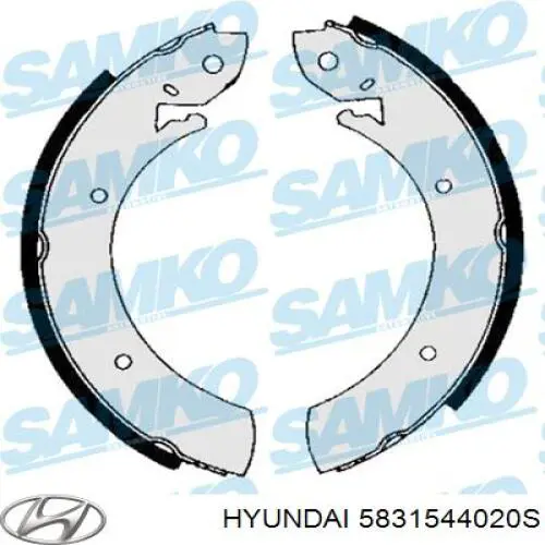 5831544020S Hyundai/Kia Колодки гальмівні задні, барабанні