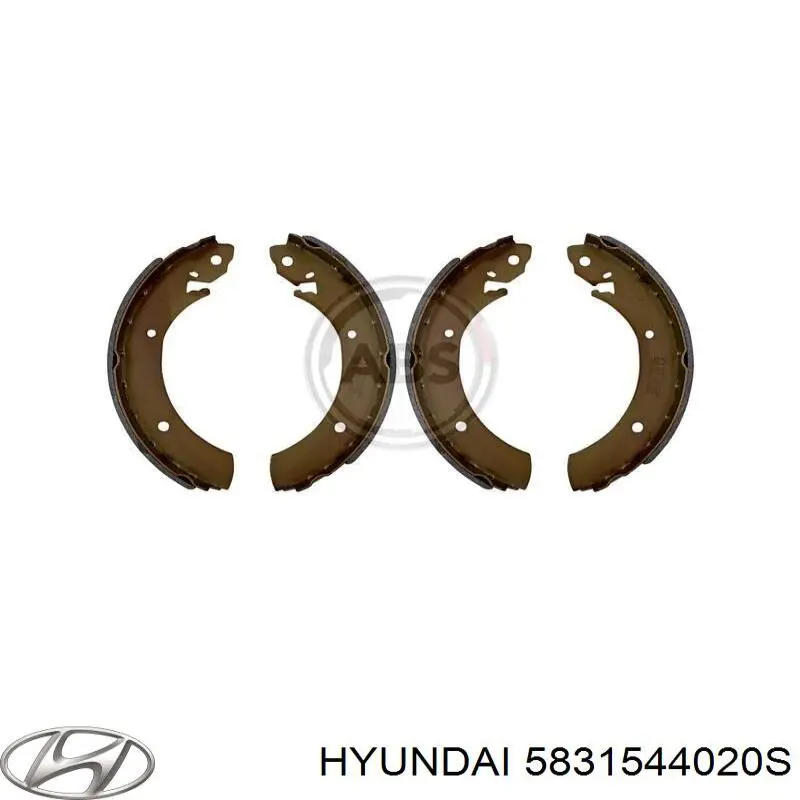 Колодки гальмові задні, барабанні 5831544020S Hyundai/Kia