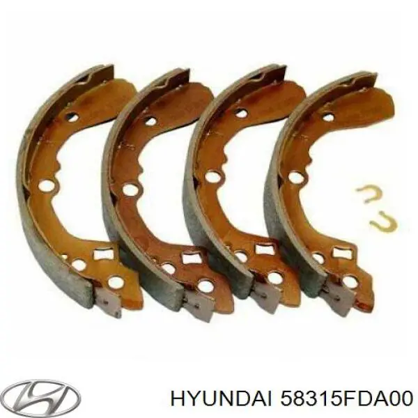 58315FDA00 Hyundai/Kia Колодки гальмівні задні, барабанні