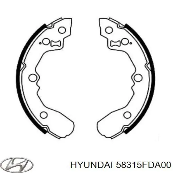 Колодки гальмові задні, барабанні Hyundai/Kia 58315FDA00 ціна, від 15.15 USD