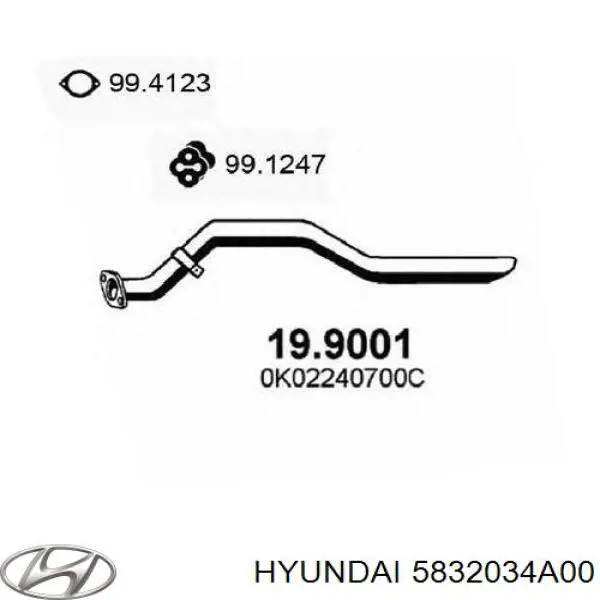 Супорт гальмівний задній правий 5832034A00 Hyundai/Kia