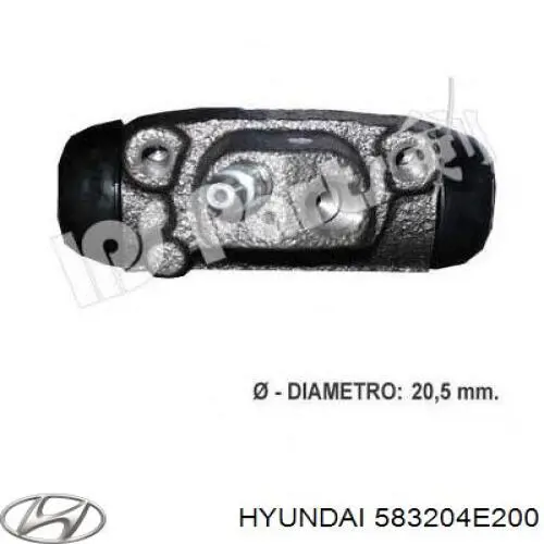 Купити 583204E200 Hyundai/Kia Циліндр гальмівний колісний/робітник, задній