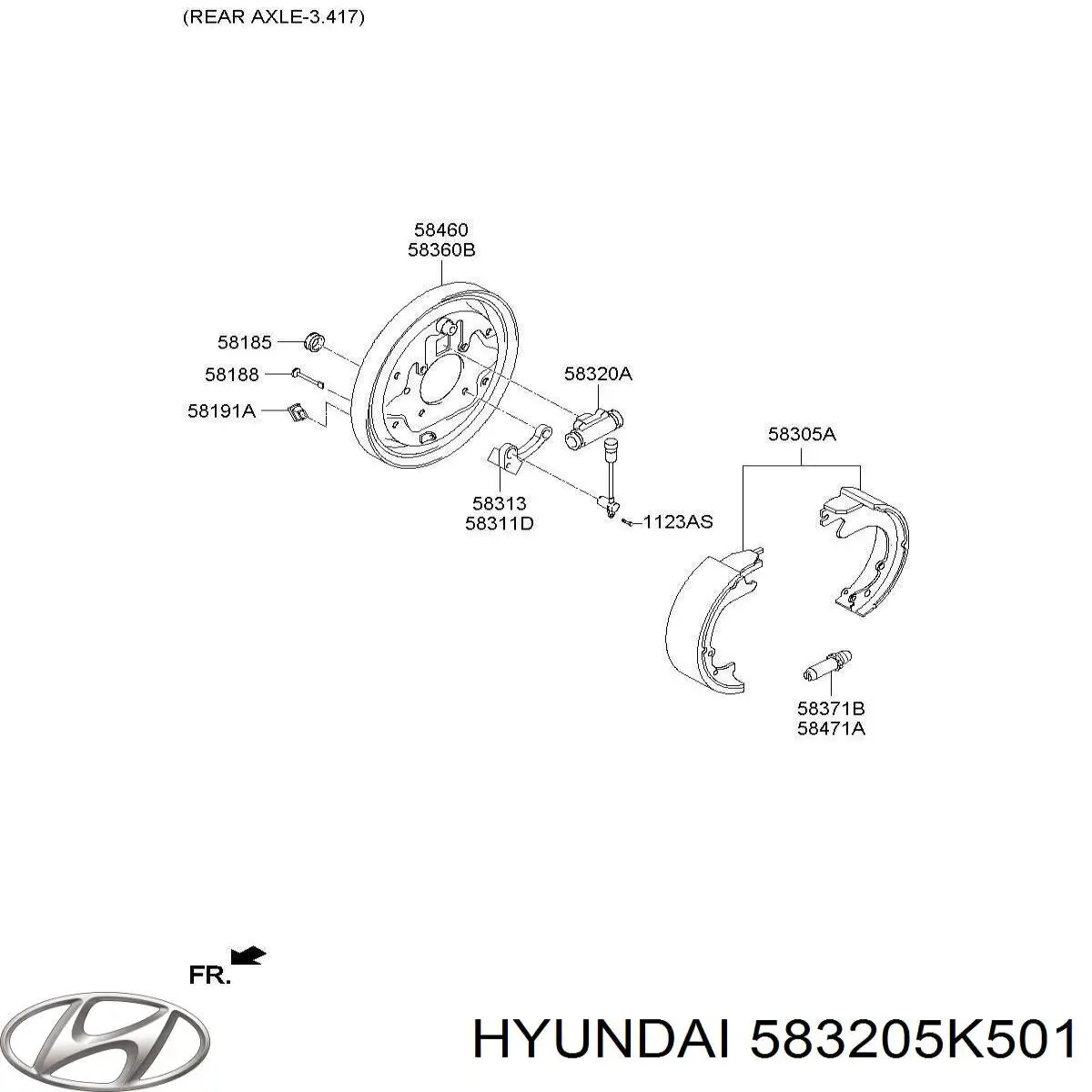 Купити 583205M150 Hyundai/Kia Циліндр гальмівний колісний/робітник, задній