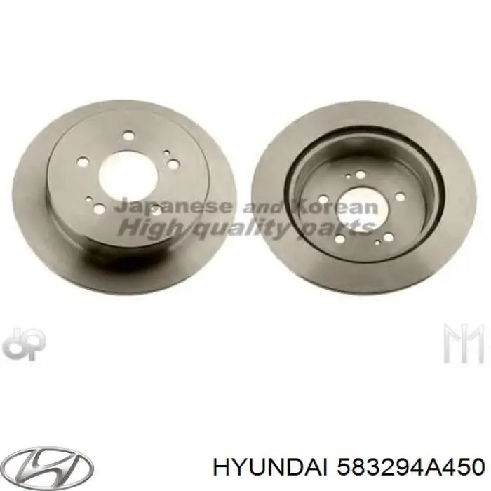 Диск гальмівний задній Hyundai/Kia 583294A350