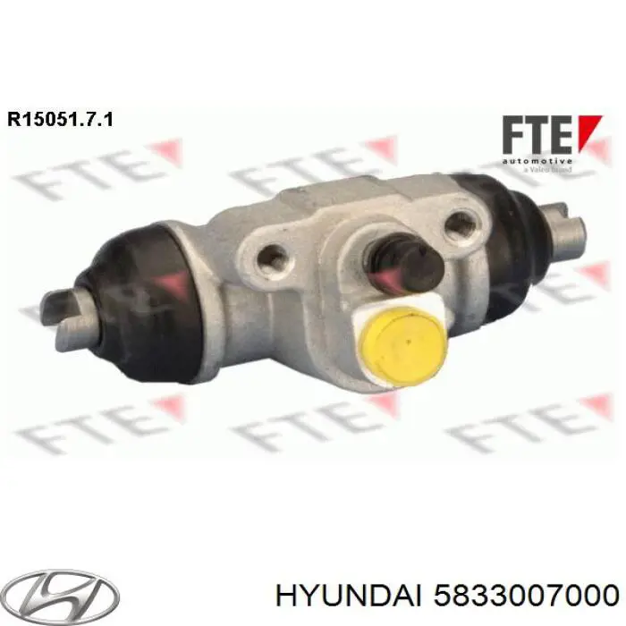 Циліндр гальмівний колісний/робочий, задній Hyundai/Kia 5833007000 ціна, від 10.40 USD