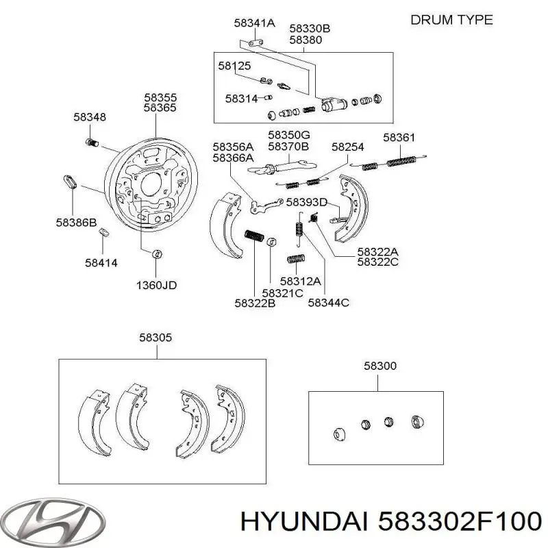 Робочий циліндр Hyundai/Kia 583302F100