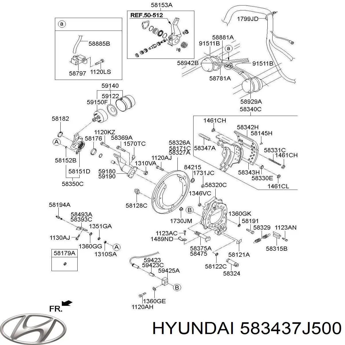 Накладка гальмівна задня (TRUCK) 583427D940 Hyundai/Kia