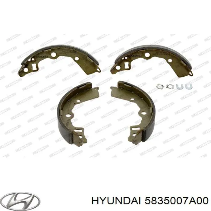 Гальма робочі задні ножні і гальмівні барабани Hyundai/Kia 5835007A00