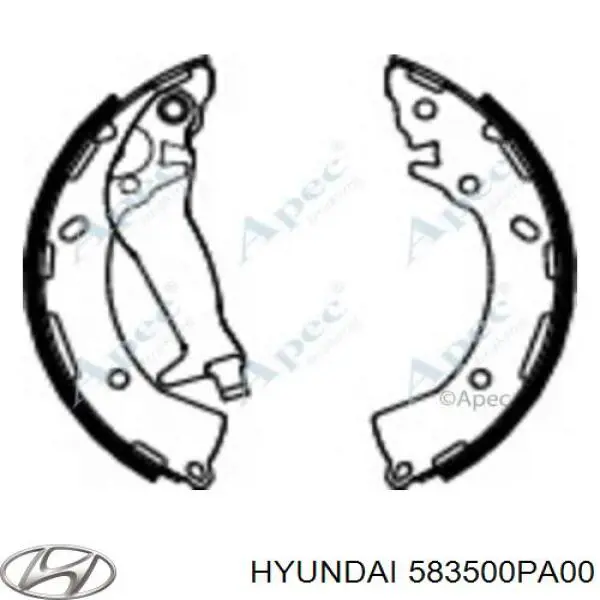 583500PA00 Hyundai/Kia колодки гальмові задні, барабанні