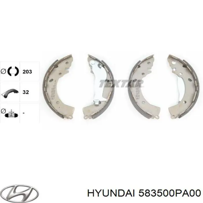 Колодки гальмові задні, барабанні Hyundai/Kia 583500PA00 ціна, від 20.25 USD