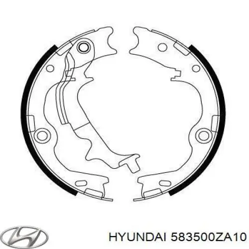 Колодки ручника / стоянкового гальма Hyundai/Kia 583500ZA10 ціна, від 33.81 USD