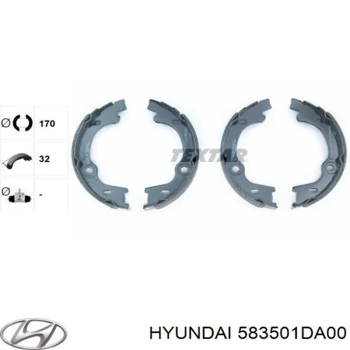 583501DA00 Hyundai/Kia колодки ручника/стоянкового гальма