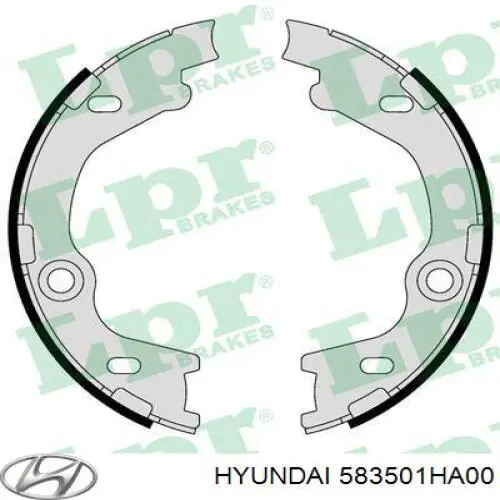 583501HA00 Hyundai/Kia Гальмівні колодки ручника