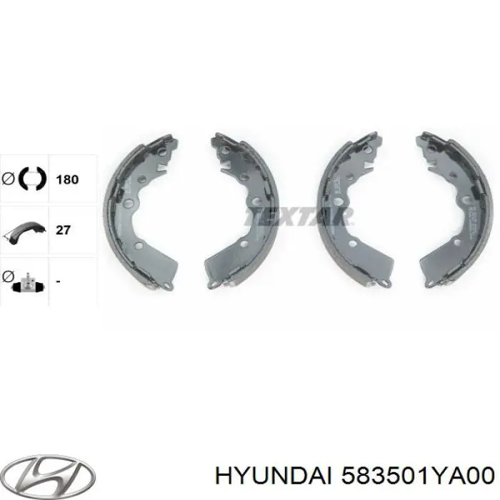 Колодки гальмові задні, барабанні Hyundai/Kia 583501YA00 ціна, від 24.09 USD