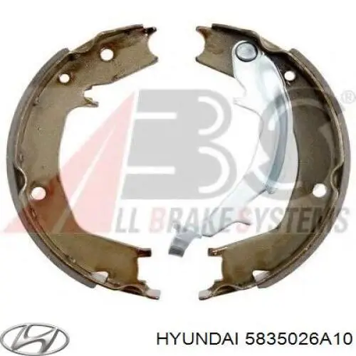 Колодки ручника/стоянкового гальма 5835026A10 Hyundai/Kia