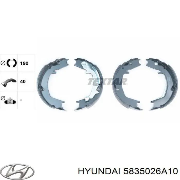 Колодки ручника / стоянкового гальма Hyundai/Kia 5835026A10 ціна, від 27.51 USD