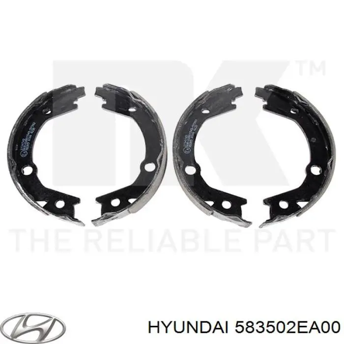 Колодки ручника / стоянкового гальма Hyundai/Kia 583502EA00 ціна, від 19.07 USD