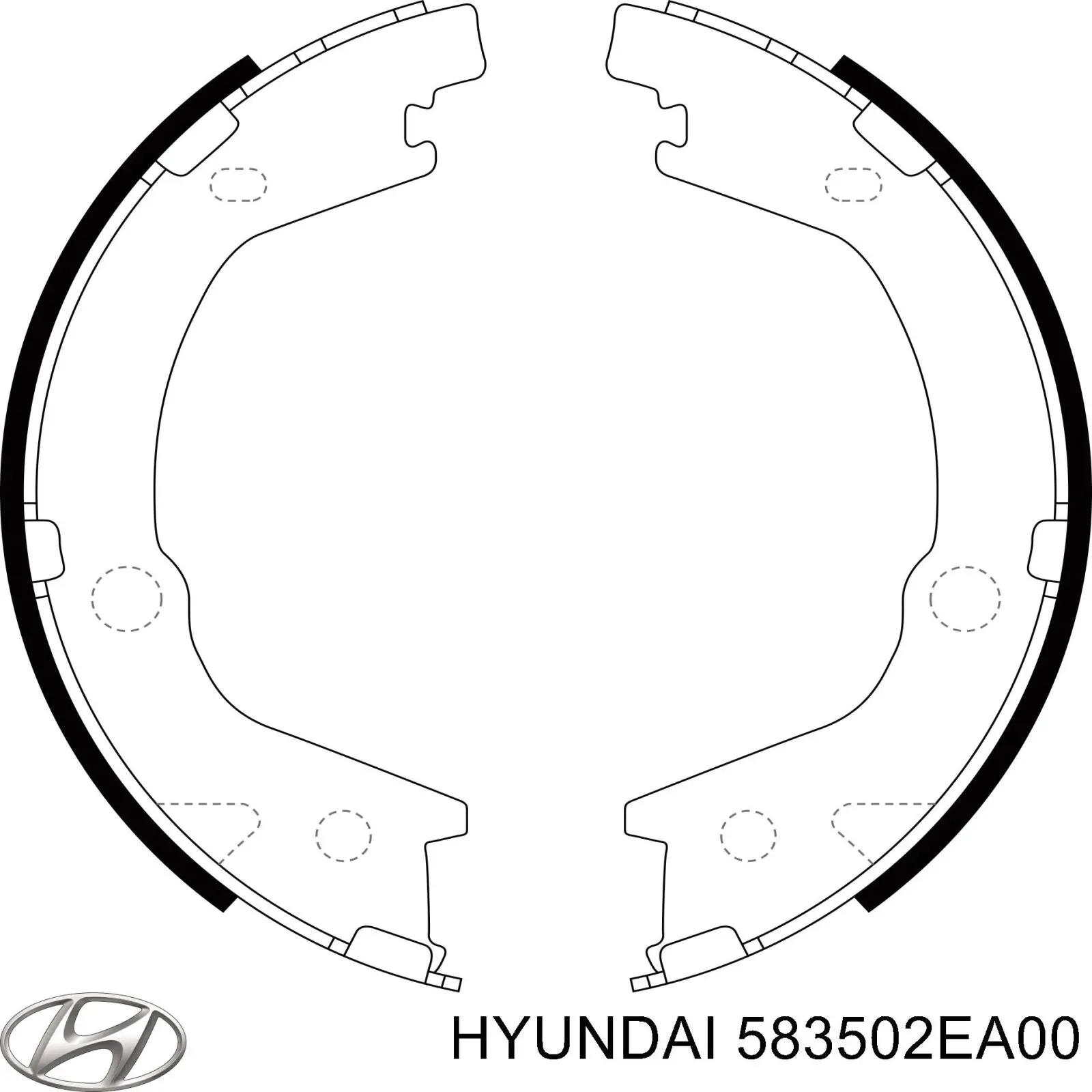 Купити 583502EA00 Hyundai/Kia Гальмівні колодки гальма стоянки