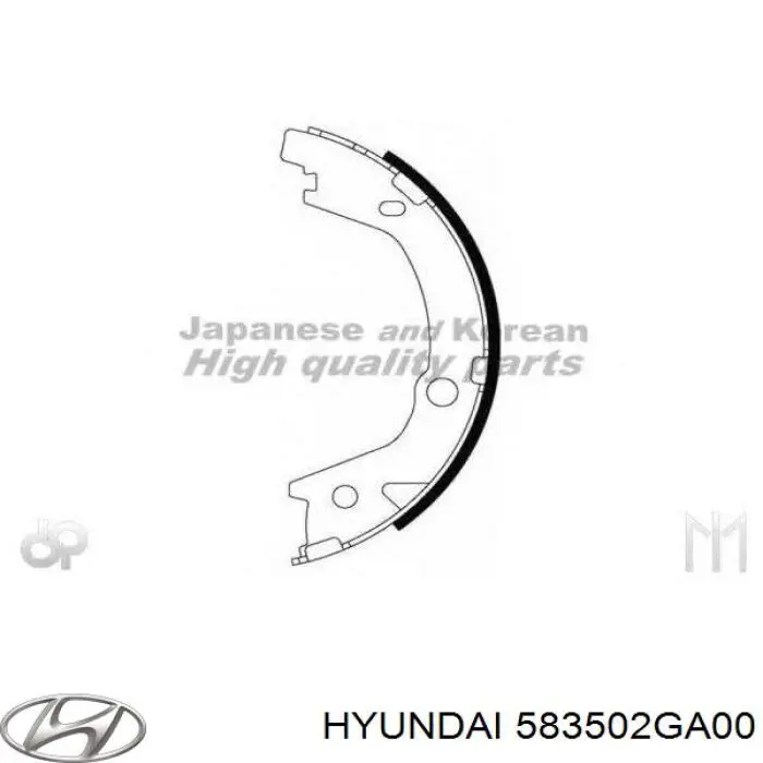 Купити 583502GA00 Hyundai/Kia Колодки гальмові задні, барабанні