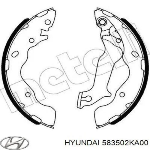 Колодки гальмові задні, барабанні 583502KA00 Hyundai/Kia