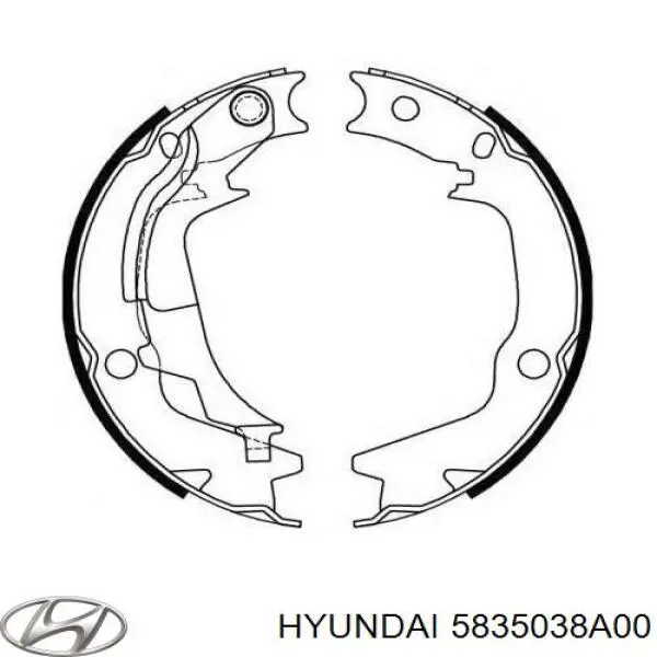 Колодки ручника / стоянкового гальма Hyundai/Kia 5835038A00 ціна, від 21.96 USD