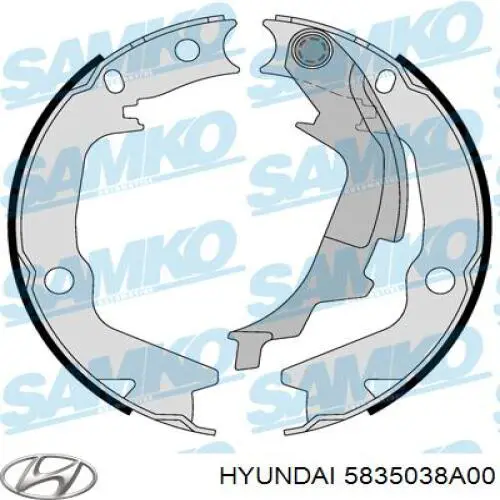 5835038A00 Hyundai/Kia колодки ручника/стоянкового гальма