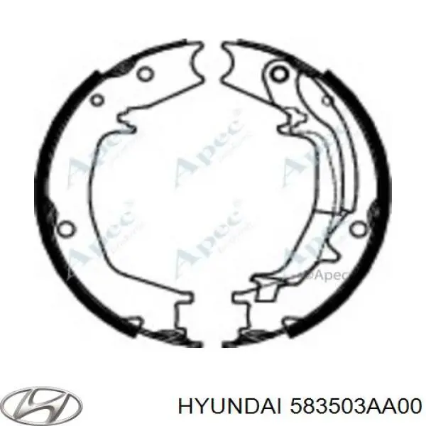 Колодки гальмові задні, барабанні 583503AA00 Hyundai/Kia