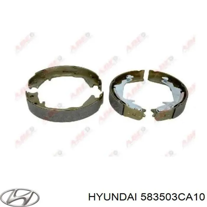 Колодки ручника / стоянкового гальма Hyundai/Kia 583503CA10 ціна, від 22.02 USD
