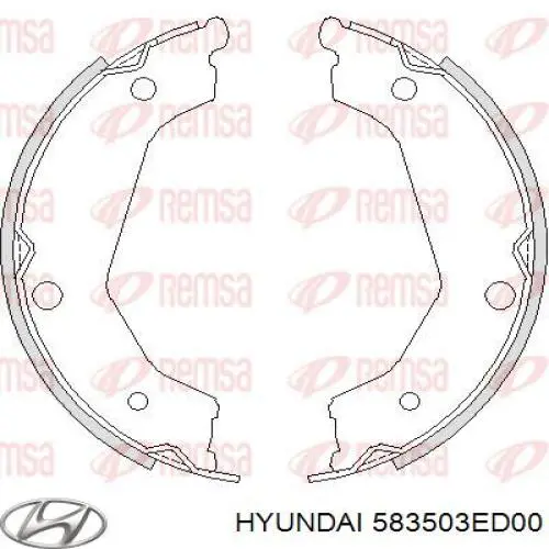 583503ED00 Hyundai/Kia колодки ручника/стоянкового гальма