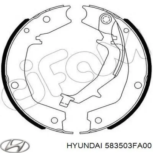Колодки ручника / стоянкового гальма Hyundai/Kia 583503FA00 ціна, від 27.23 USD