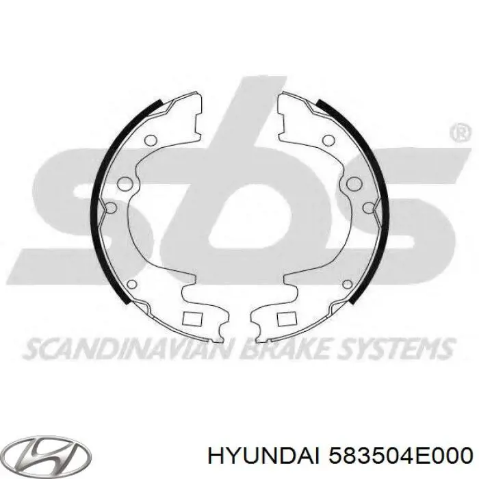 Колодки гальмові задні, барабанні 583504E000 Hyundai/Kia