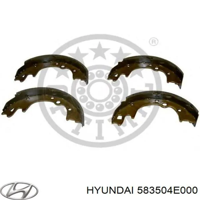 583504E000 Hyundai/Kia Колодки гальмівні задні, барабанні