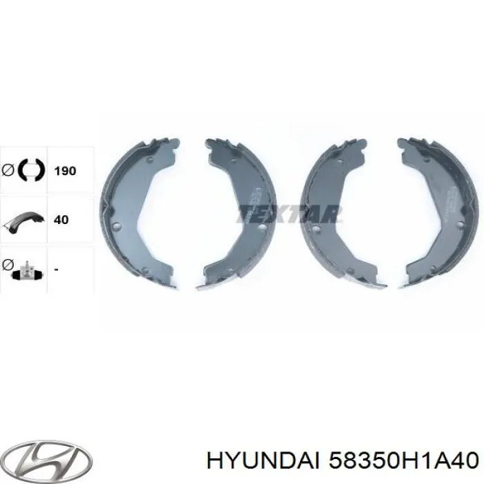 Колодки ручника / стоянкового гальма Hyundai/Kia 58350H1A40 ціна, від 22.96 USD