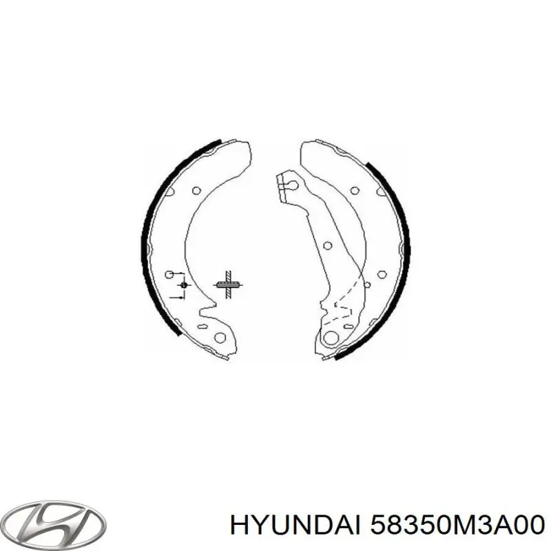 58350M3A00 Hyundai/Kia колодки гальмові задні, барабанні