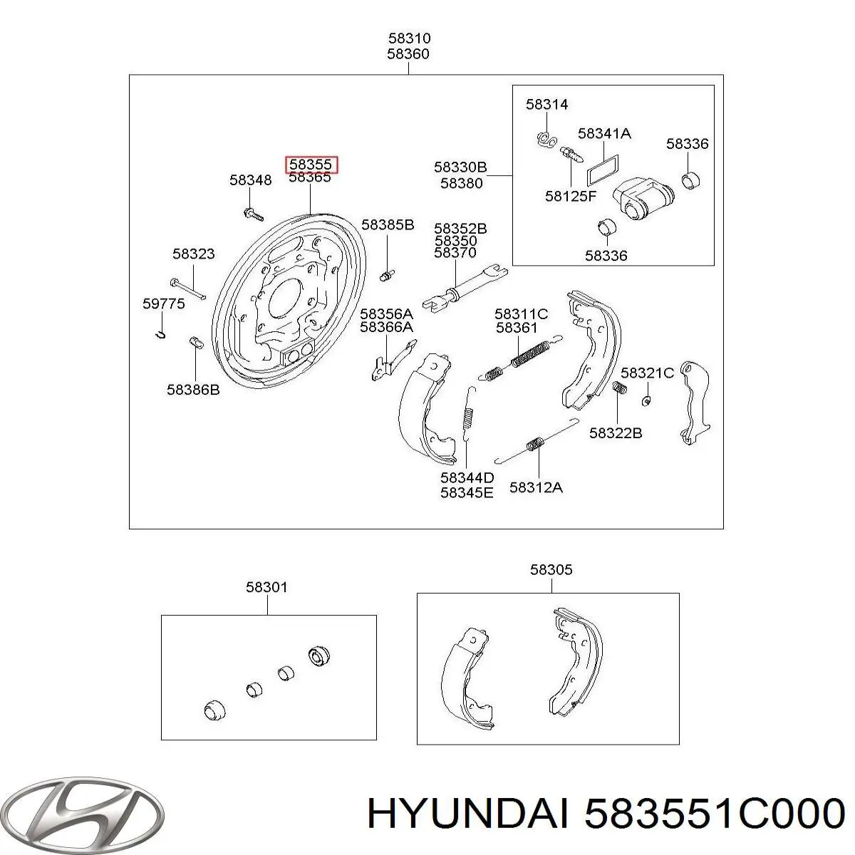  583551C000 Hyundai/Kia