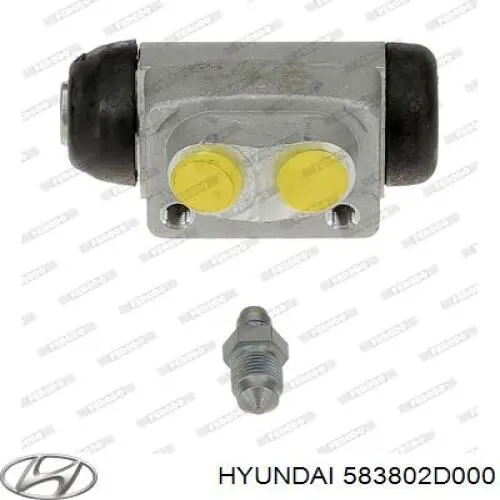 Циліндр гальмівний колісний/робітник, задній 583802D000 Hyundai/Kia