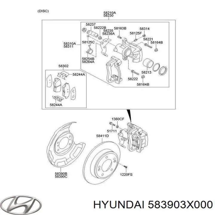  583903X000 Hyundai/Kia