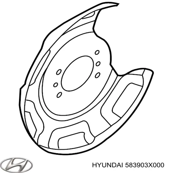 Захист гальмівного диска заднього, лівого Hyundai/Kia 583903X000 ціна, від 25.37 USD