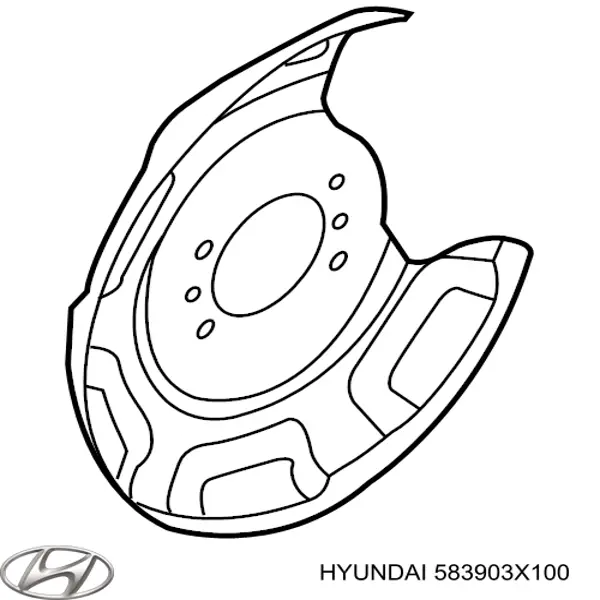 Купити 583903X100 Hyundai/Kia Захист гальмівного диска заднього, правого